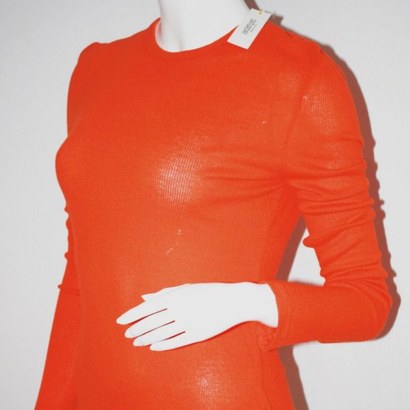 KATE SPADE SATURDAY Flame Orange/Red RIBBED Top - Picture 2 of 2